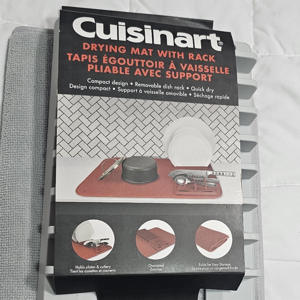 Cuisinart Gray Drying Mat with Rack - Picture 2 of 5